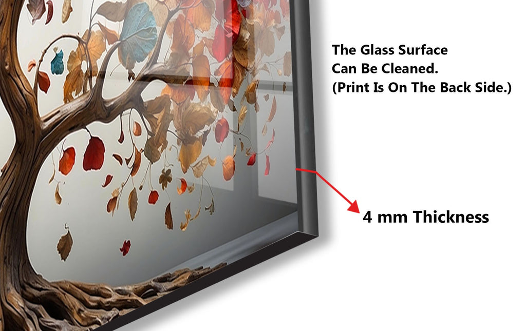 Autumn Elegance Luxurious - Glass Kitchen Backsplash-BacksplashArtworks