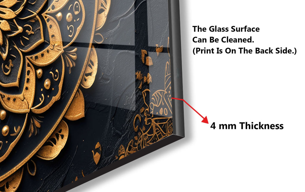 Luxury Mandala - Glass Kitchen Backsplash-BacksplashArtworks