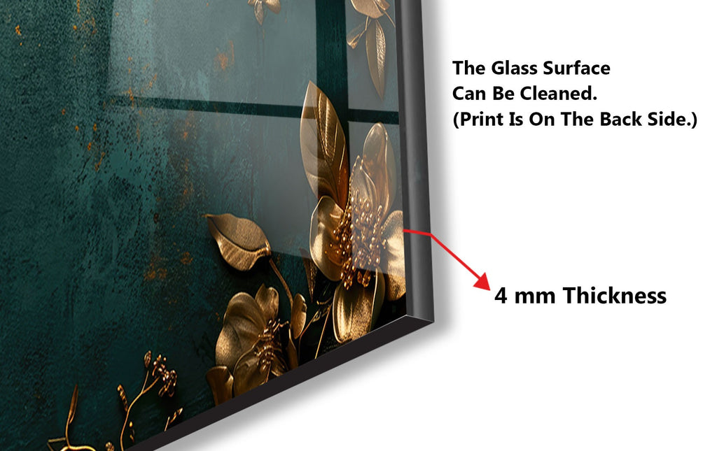 Emerald Elegance - Glass Kitchen Backsplash-BacksplashArtworks