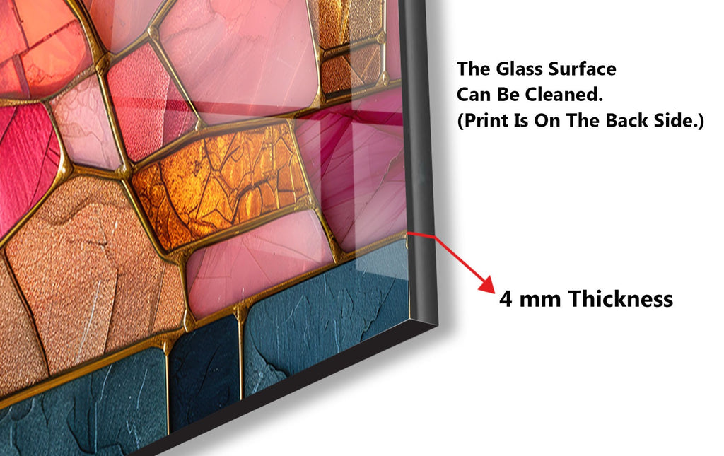 Rose Quartz - Glass Kitchen Backsplash-BacksplashArtworks