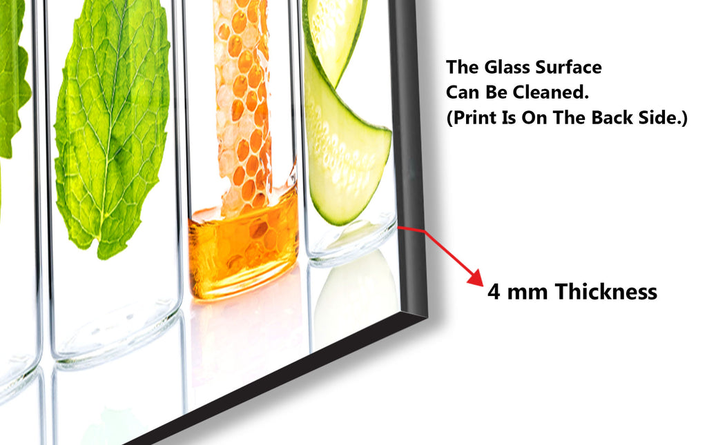 Botanical Essence – Glass Kitchen Backsplash-BacksplashArtworks