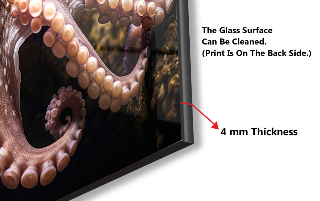 Deep Sea Octopus – Glass Kitchen Backsplash-BacksplashArtworks