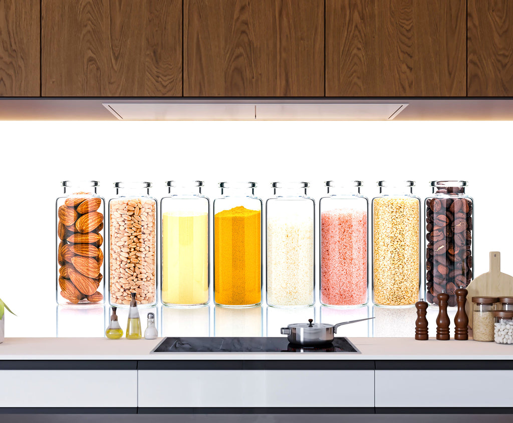 Spice & Grain Collection – Glass Kitchen Backsplash-BacksplashArtworks