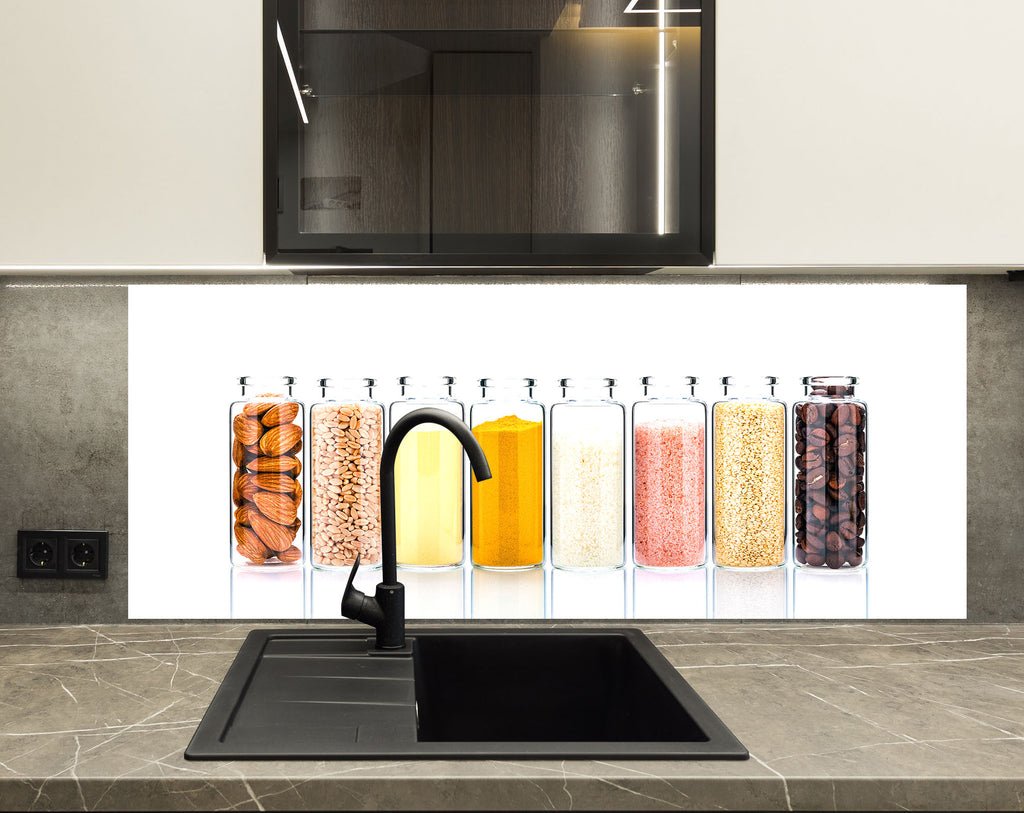 Spice & Grain Collection – Glass Kitchen Backsplash-BacksplashArtworks