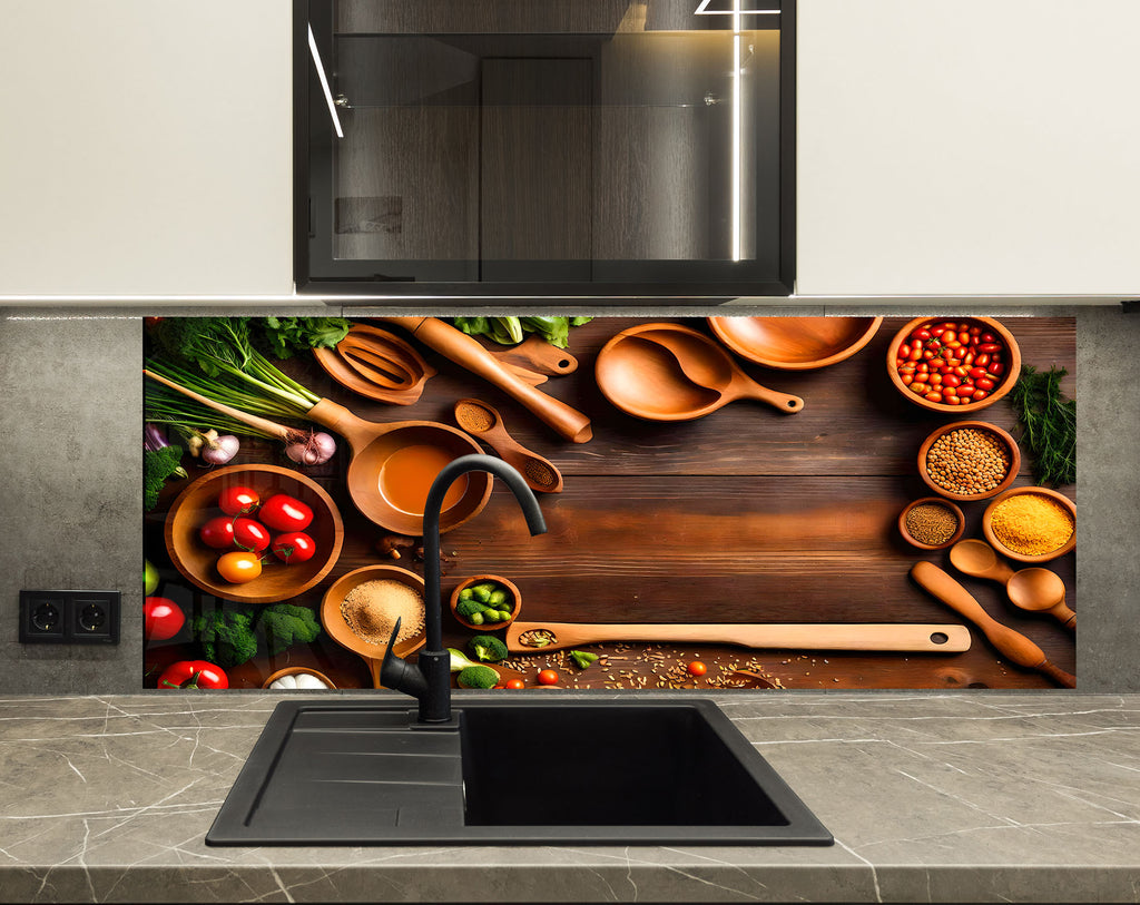 Kitchen Charm - Glass Kitchen Backsplash-BacksplashArtworks