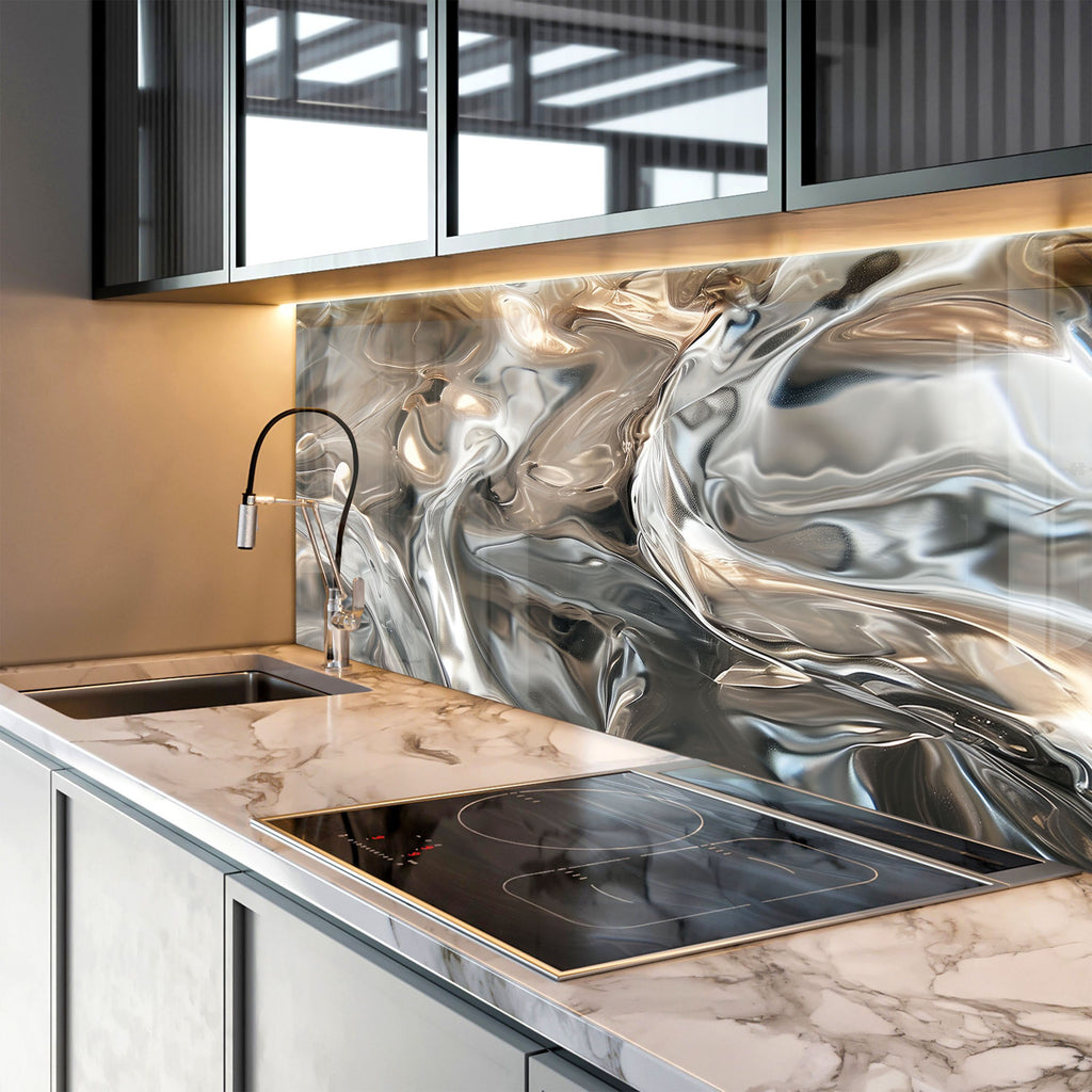 Abstract Tempered Glass Backsplash-BacksplashArtworks