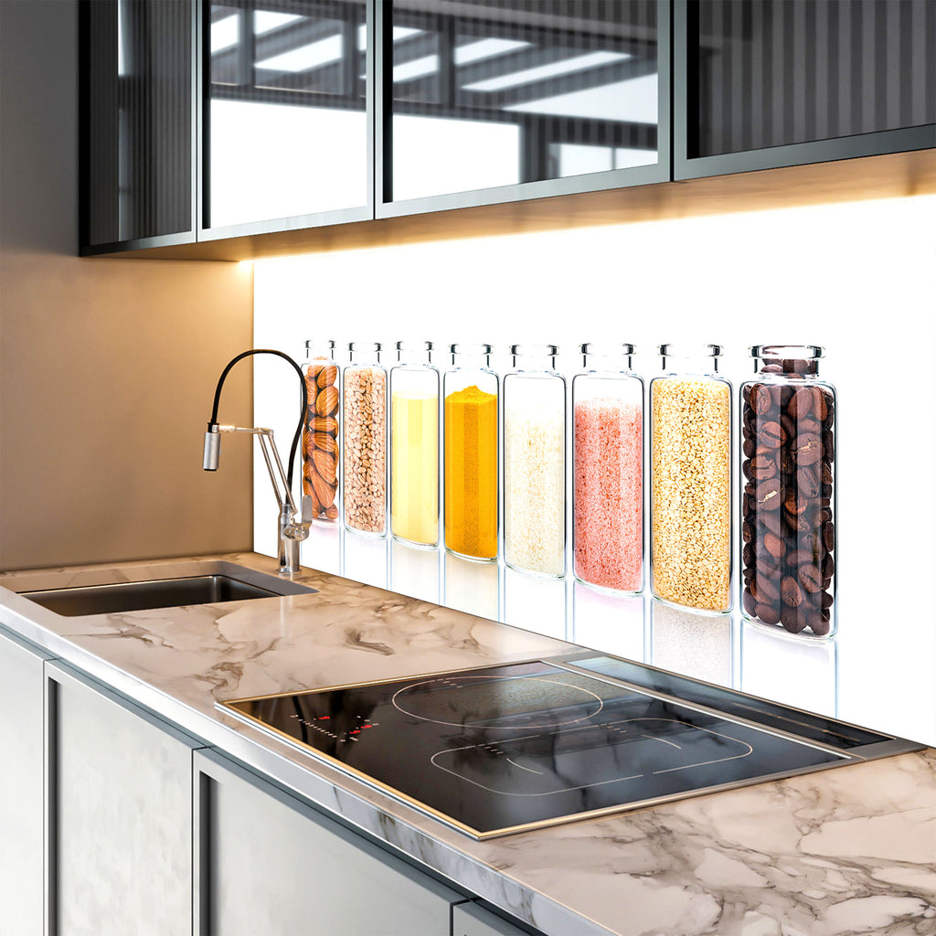 Spice & Grain Collection – Glass Kitchen Backsplash-BacksplashArtworks