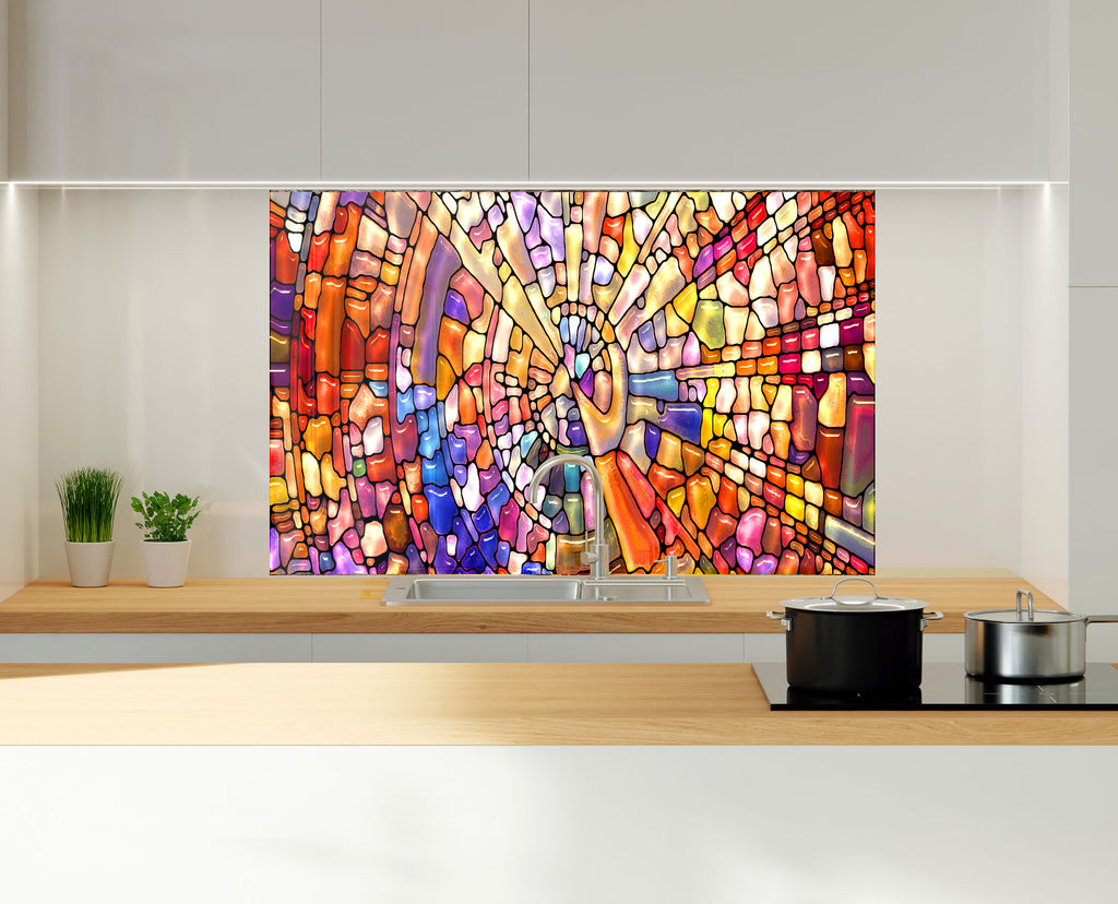 Radiant Mosaic - Glass Kitchen Backsplash-BacksplashArtworks
