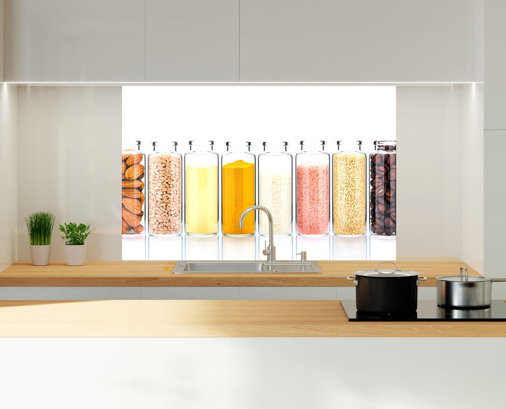 Spice & Grain Collection – Glass Kitchen Backsplash-BacksplashArtworks