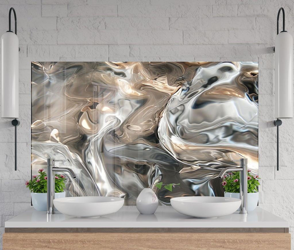Abstract Tempered Glass Backsplash-BacksplashArtworks