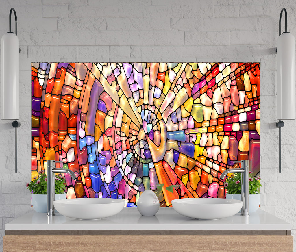 Radiant Mosaic - Glass Kitchen Backsplash-BacksplashArtworks