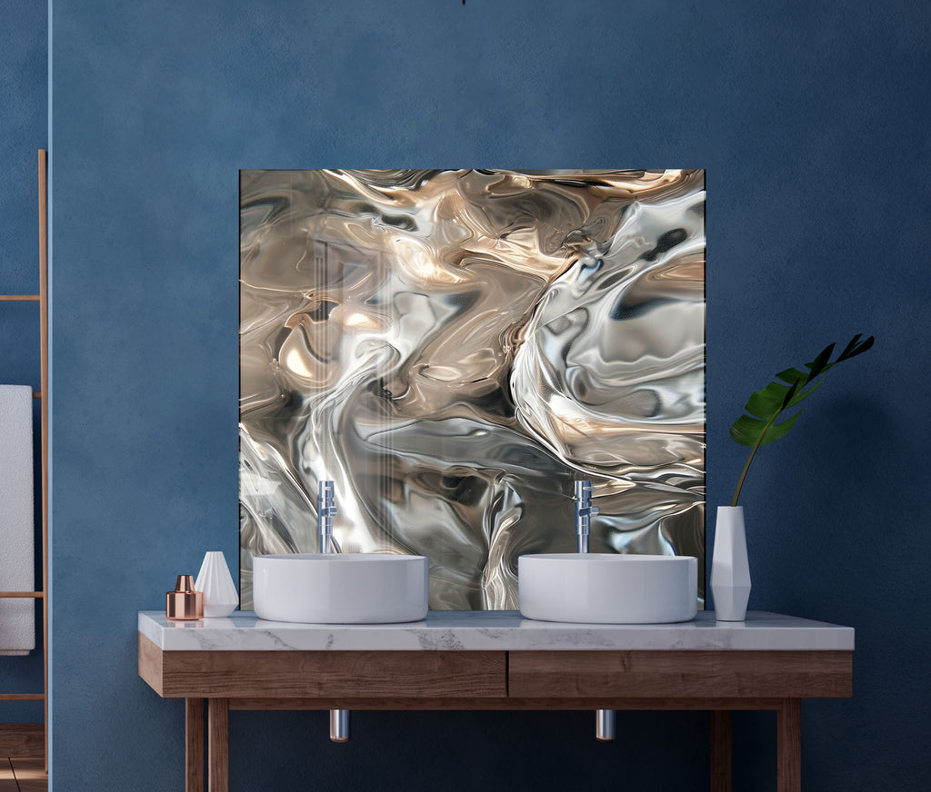 Abstract Tempered Glass Backsplash-BacksplashArtworks