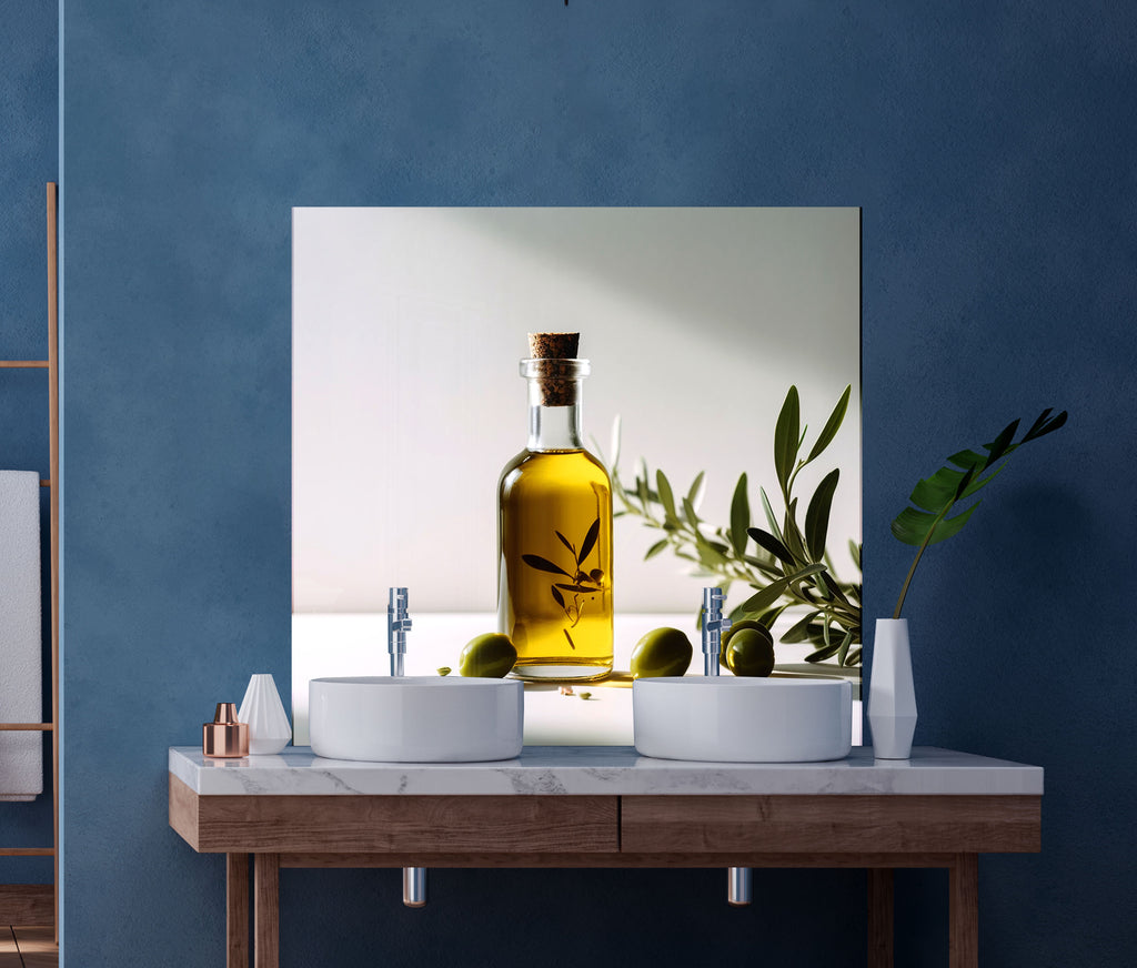 Olive Oil Glass Kitchen Backsplash – Fresh Olive and Oil Design-BacksplashArtworks