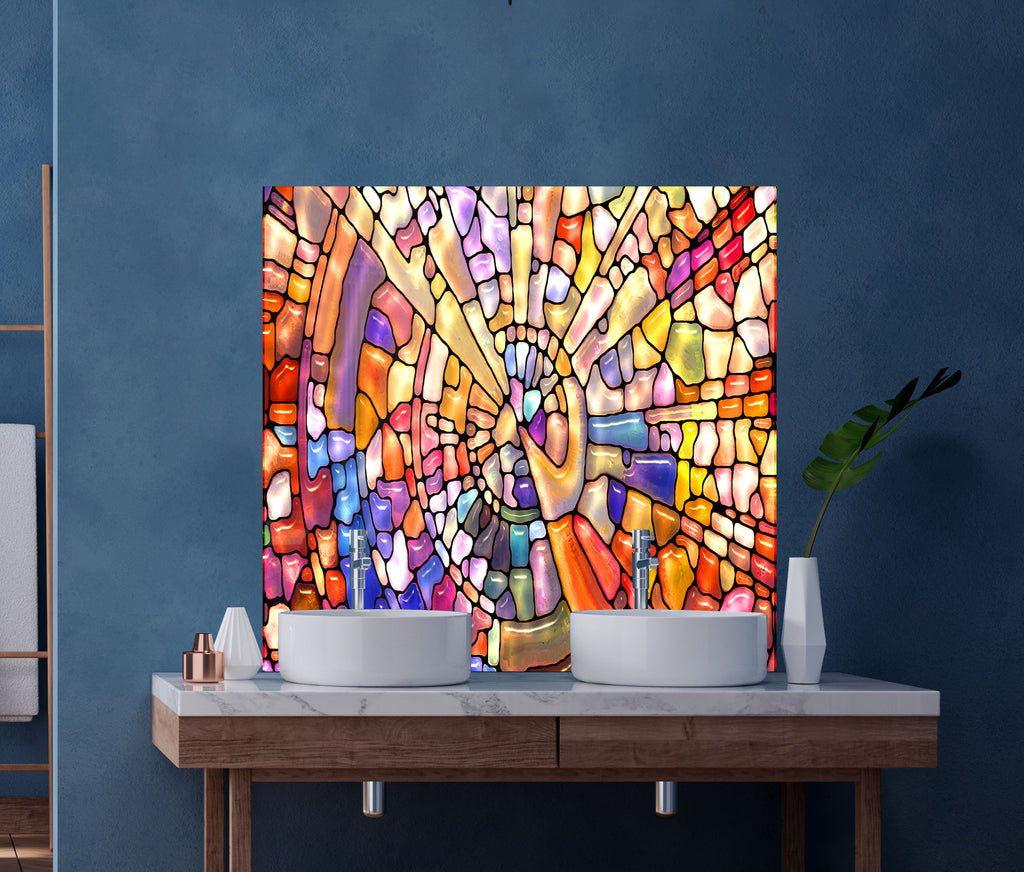 Radiant Mosaic - Glass Kitchen Backsplash-BacksplashArtworks