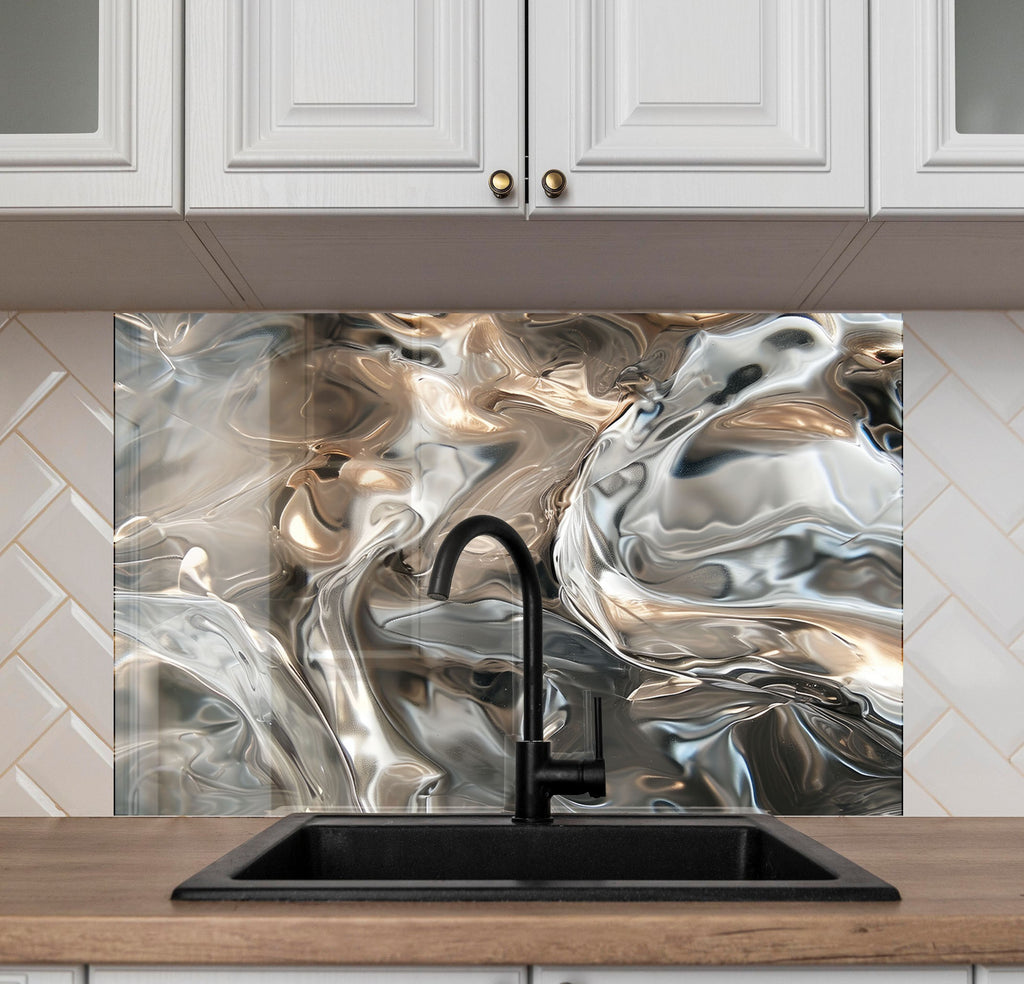 Abstract Tempered Glass Backsplash-BacksplashArtworks
