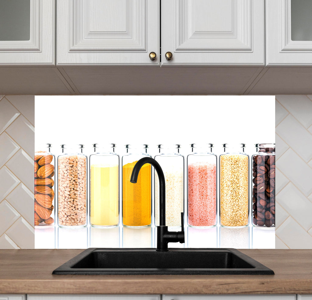 Spice & Grain Collection – Glass Kitchen Backsplash-BacksplashArtworks