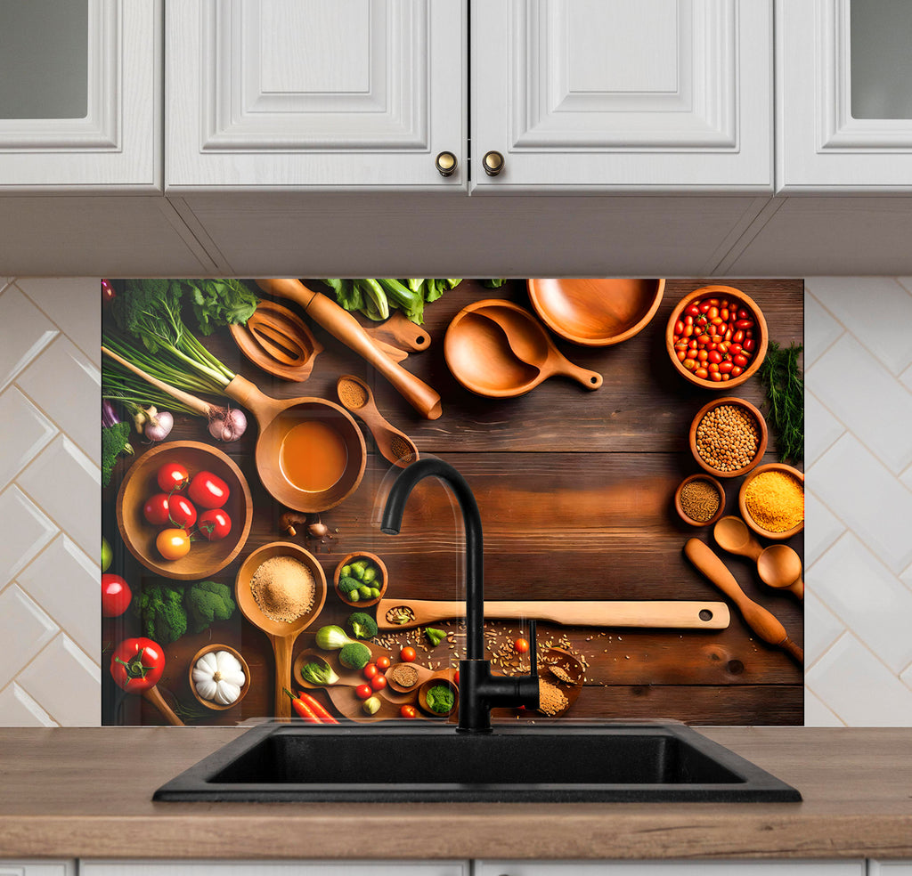 Kitchen Charm - Glass Kitchen Backsplash-BacksplashArtworks