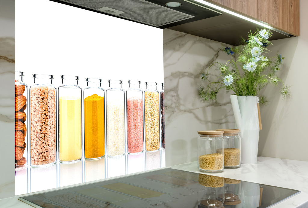 Spice & Grain Collection – Glass Kitchen Backsplash-BacksplashArtworks