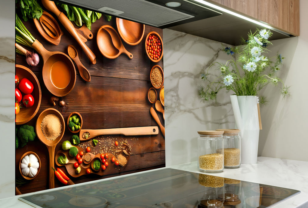 Kitchen Charm - Glass Kitchen Backsplash-BacksplashArtworks