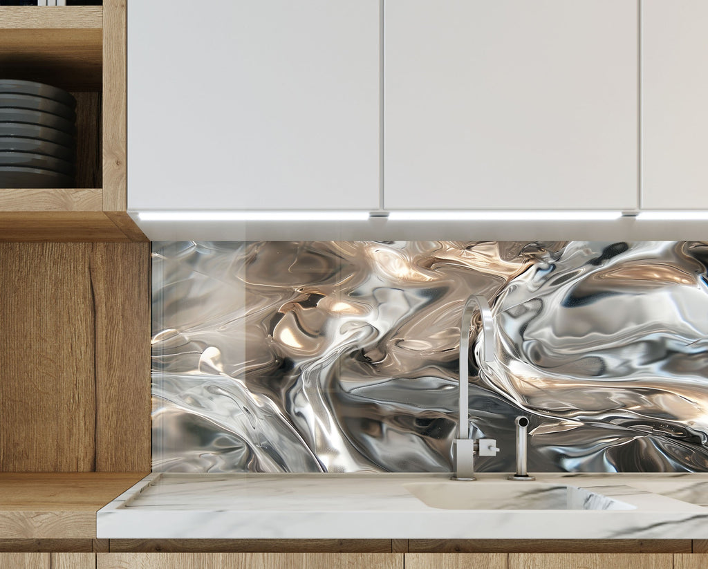 Abstract Tempered Glass Backsplash-BacksplashArtworks
