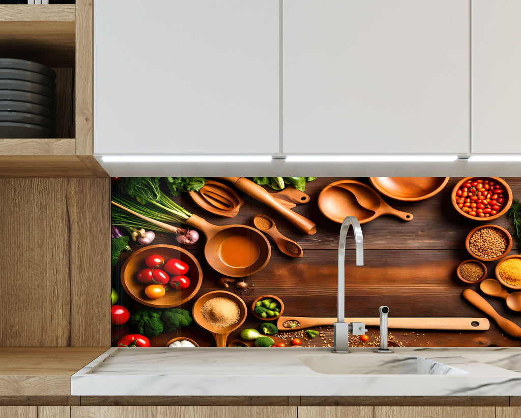 Kitchen Charm - Glass Kitchen Backsplash-BacksplashArtworks