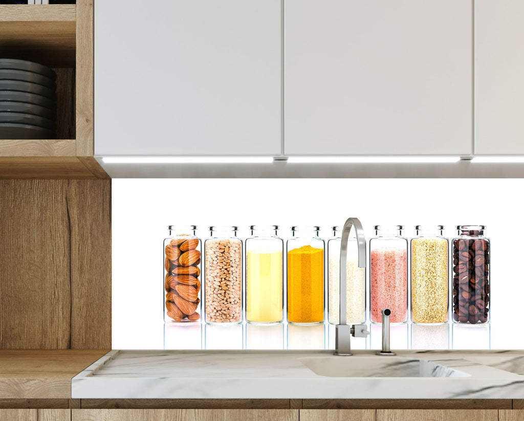 Spice & Grain Collection – Glass Kitchen Backsplash-BacksplashArtworks