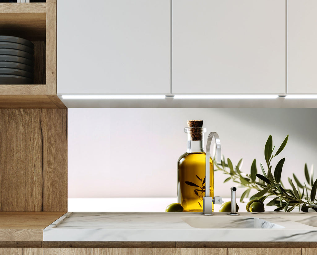 Olive Oil Glass Kitchen Backsplash – Fresh Olive and Oil Design-BacksplashArtworks