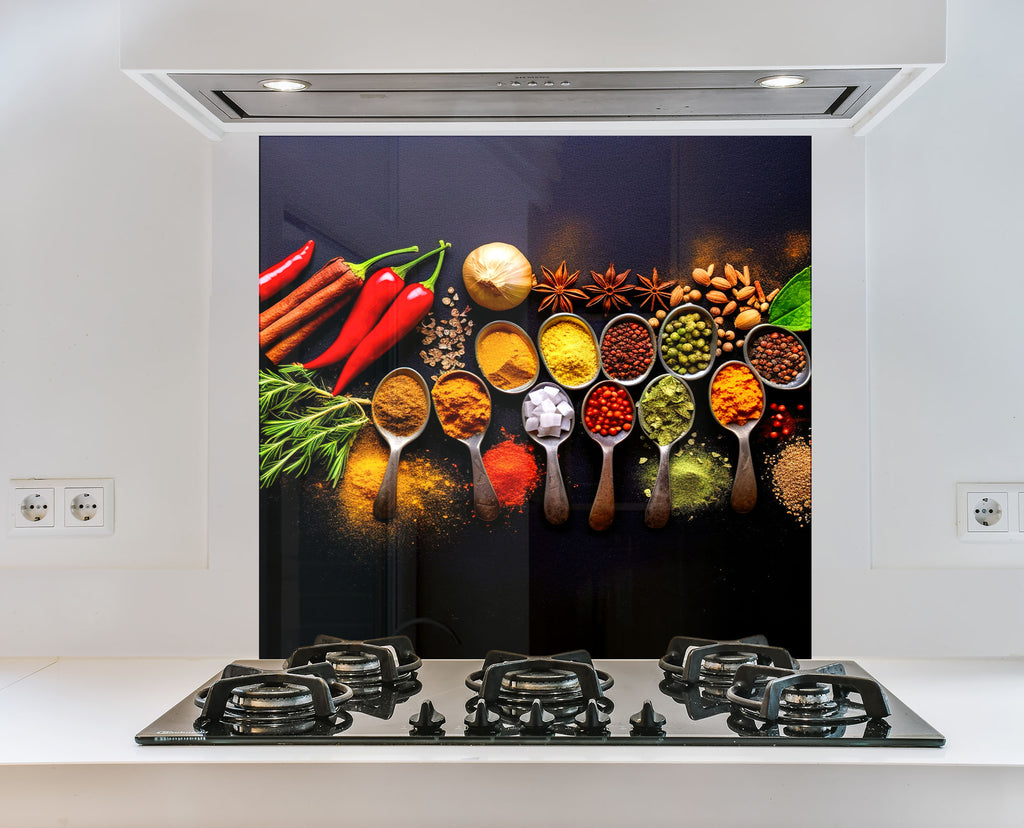 Colored Spice Collection - Glass Kitchen Backsplash-BacksplashArtworks