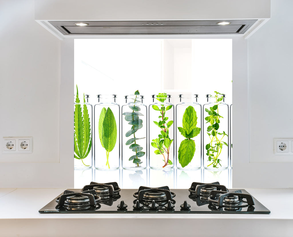 Herbal Essence – Glass Kitchen Backsplash-BacksplashArtworks