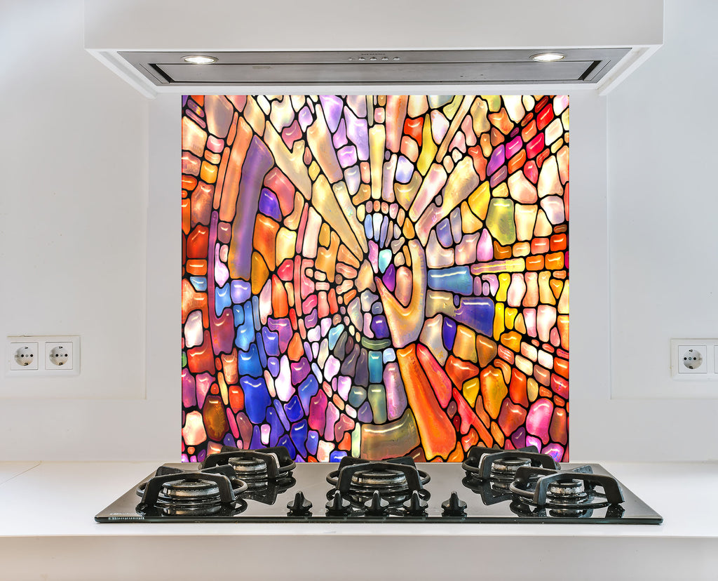 Radiant Mosaic - Glass Kitchen Backsplash-BacksplashArtworks