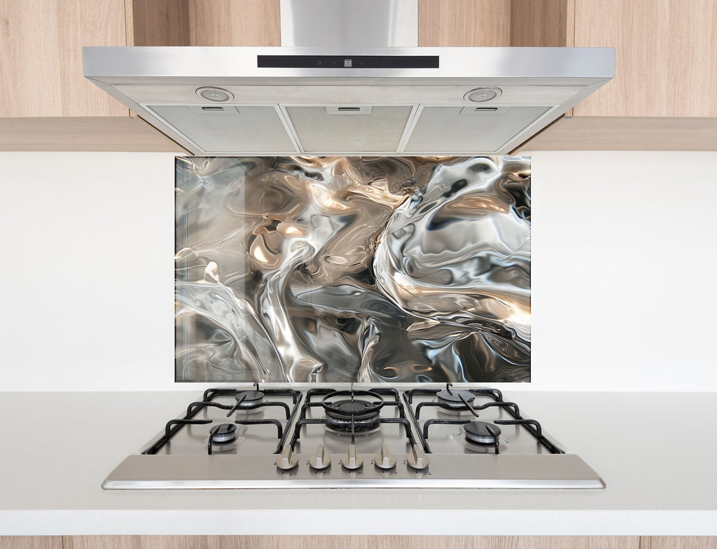Abstract Tempered Glass Backsplash-BacksplashArtworks
