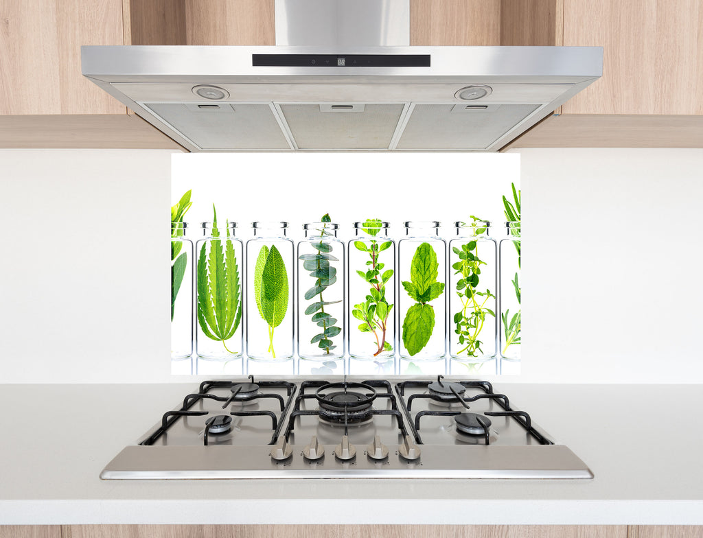 Herbal Essence – Glass Kitchen Backsplash-BacksplashArtworks
