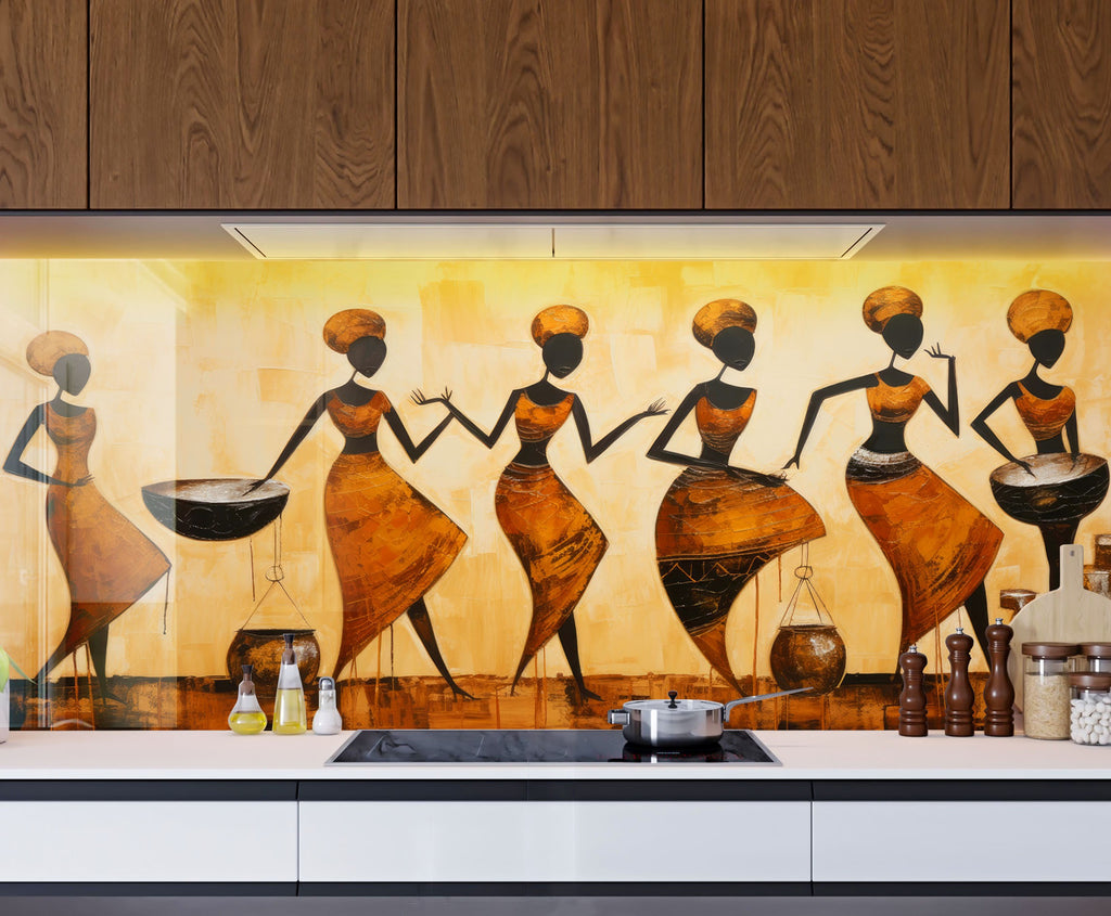 African Heritage - Glass Kitchen Backsplash-BacksplashArtworks