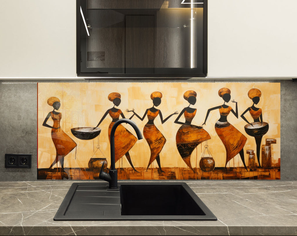 African Heritage - Glass Kitchen Backsplash-BacksplashArtworks