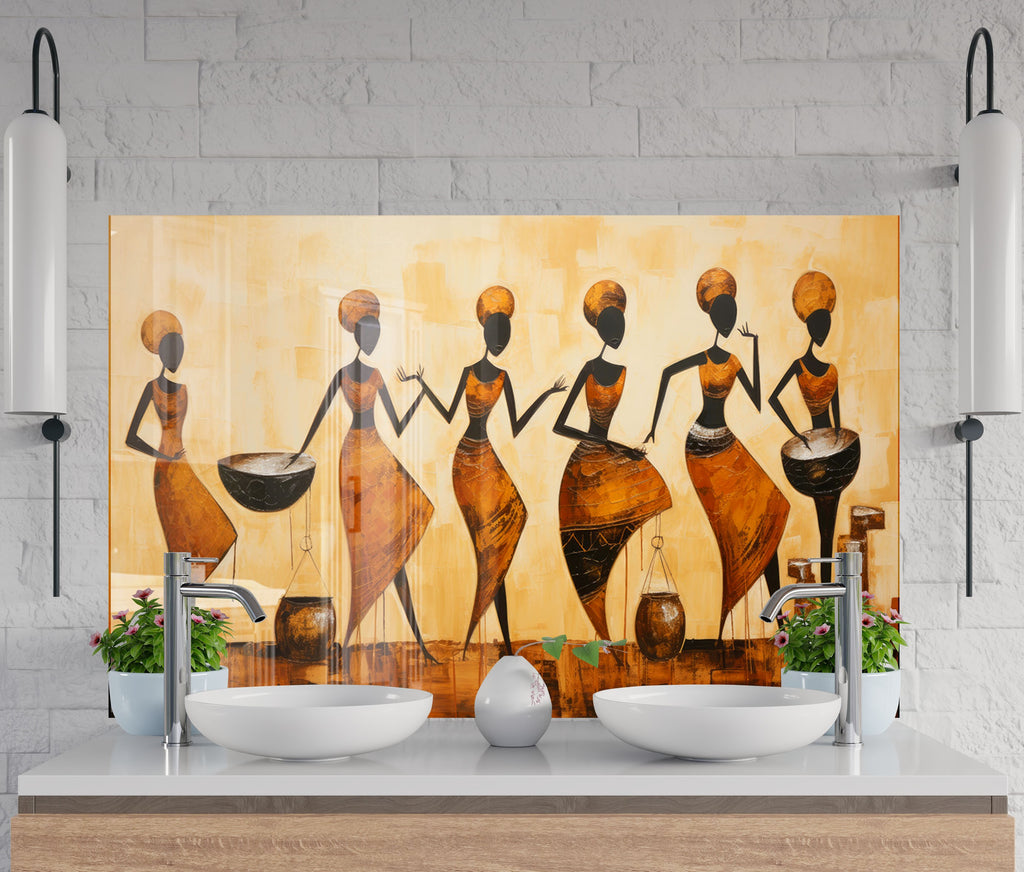 African Heritage - Glass Kitchen Backsplash-BacksplashArtworks