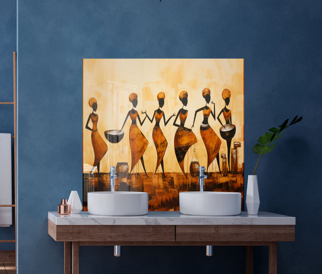 African Heritage - Glass Kitchen Backsplash-BacksplashArtworks