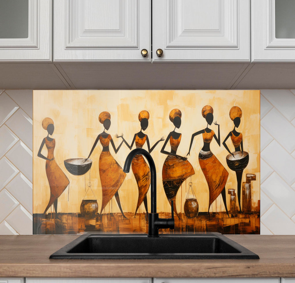 African Heritage - Glass Kitchen Backsplash-BacksplashArtworks