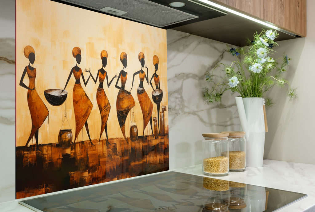 African Heritage - Glass Kitchen Backsplash-BacksplashArtworks