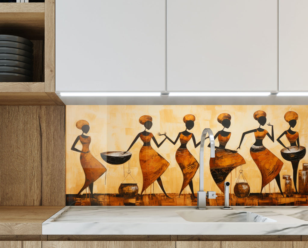 African Heritage - Glass Kitchen Backsplash-BacksplashArtworks