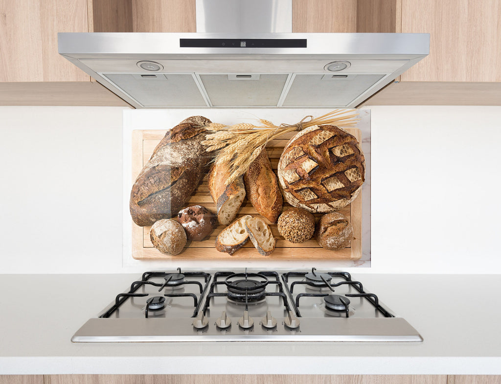 Artisan Bread Selection – Glass Kitchen Backsplash-BacksplashArtworks