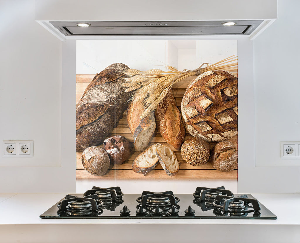 Artisan Bread Selection – Glass Kitchen Backsplash-BacksplashArtworks