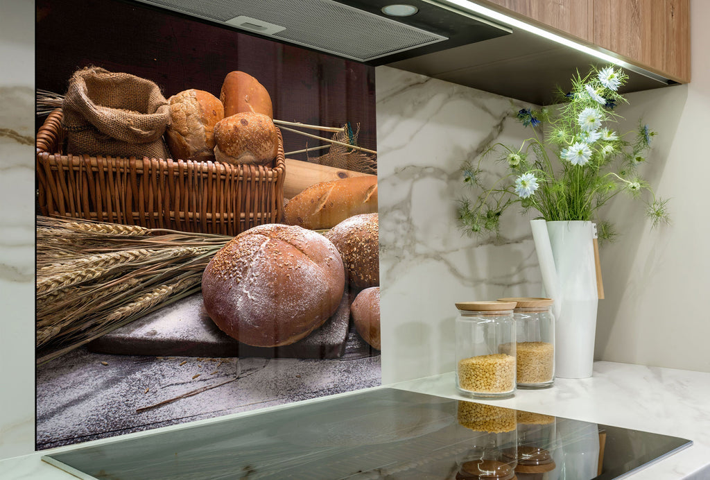 Bakery & Bread – Glass Kitchen Backsplash-BacksplashArtworks