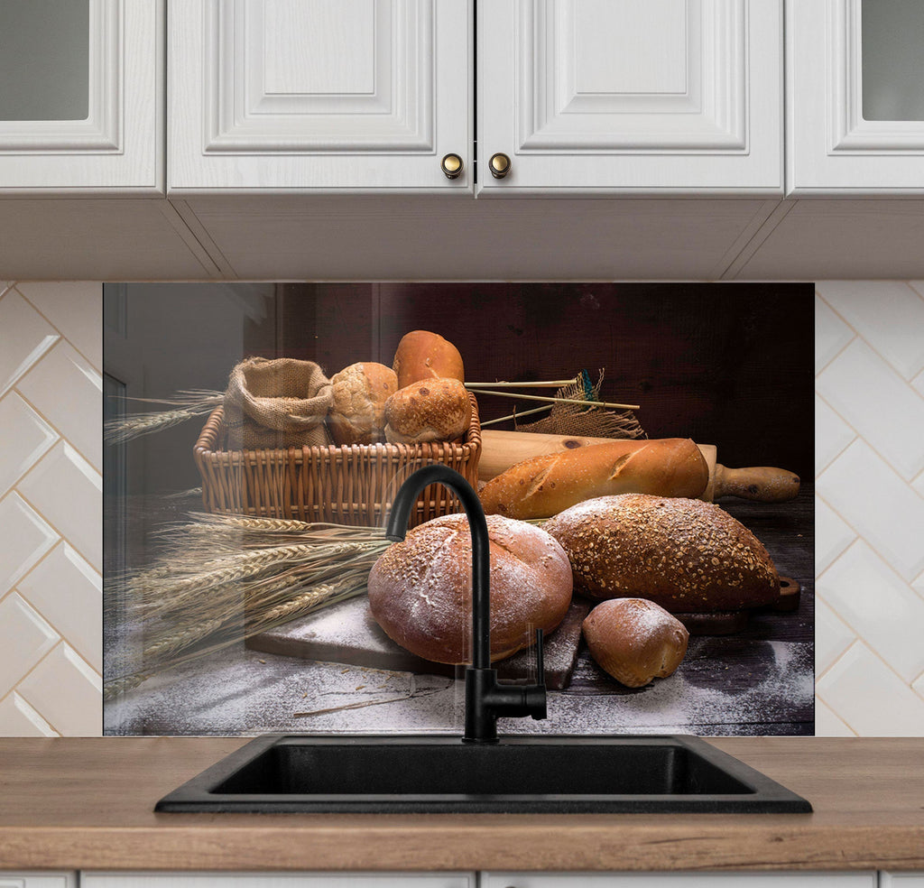 Bakery & Bread – Glass Kitchen Backsplash-BacksplashArtworks