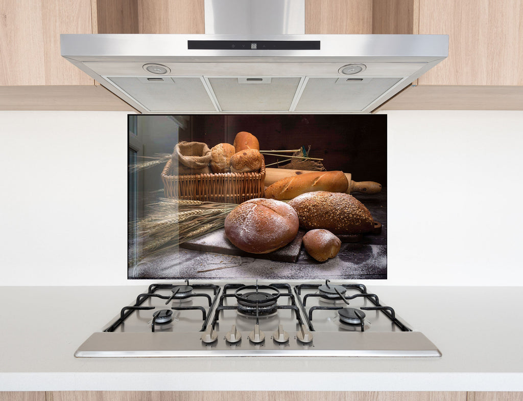 Bakery & Bread – Glass Kitchen Backsplash-BacksplashArtworks