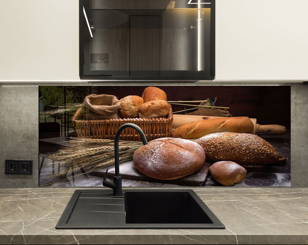 Bakery & Bread – Glass Kitchen Backsplash-BacksplashArtworks