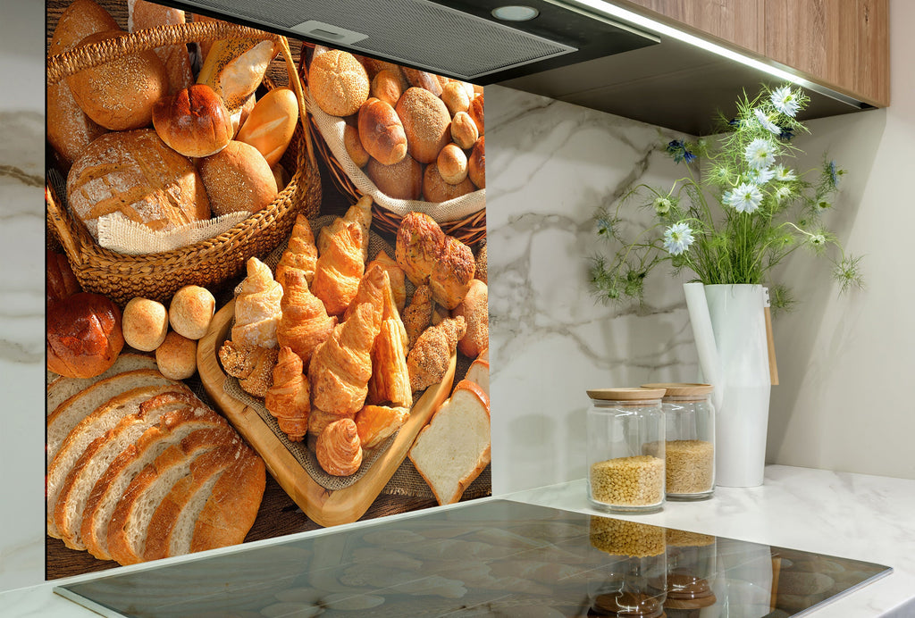 French Bakery Bliss – Glass Kitchen Backsplash-BacksplashArtworks