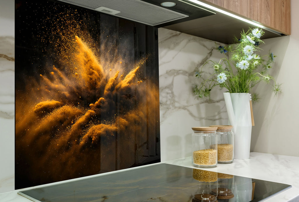 Abstract Tempered Glass Backsplash-BacksplashArtworks