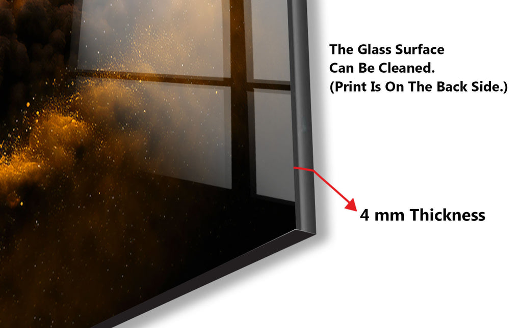 Abstract Tempered Glass Backsplash-BacksplashArtworks