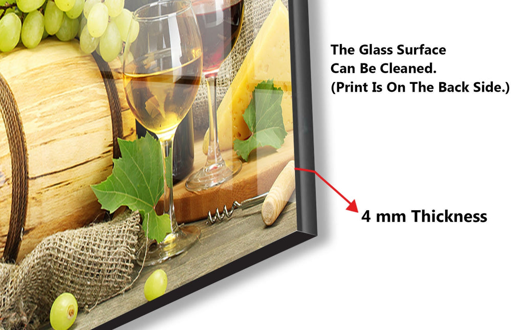 Wine & Cheese Glass Kitchen Backsplash – Wine Barrel Design-BacksplashArtworks