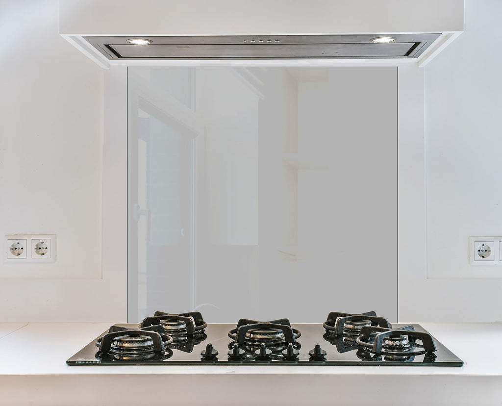 Grey - Tempered Glass Kitchen Backsplash-BacksplashArtworks